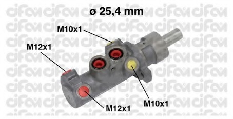202-641 CIFAM Головний гальмівний циліндр Transit 00-(D1=25,4mm, -ABS)(Bosch)