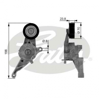 T38436 Gates Ролики натяжители привода вспомогательных агрегатов (Пр-во Gates)