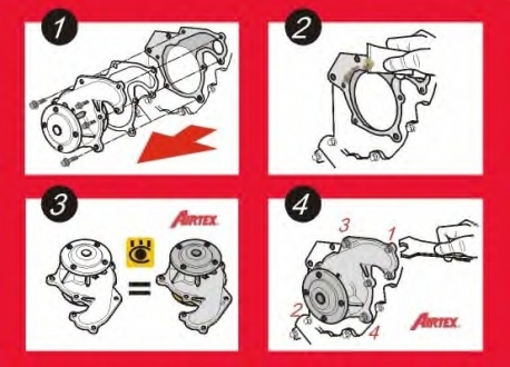 WPK-184801 Airtex  Комплект ремня ГРМ + помпа Airtex