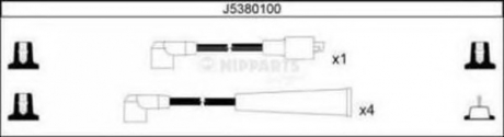 J5380100 Nipparts  Комплект кабелів високовольтних