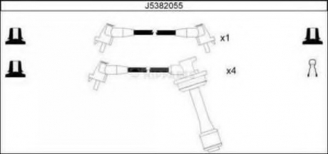 J5382055 Nipparts  Комплект кабелів високовольтних