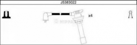 J5383022 Nipparts  Комплект кабелів високовольтних