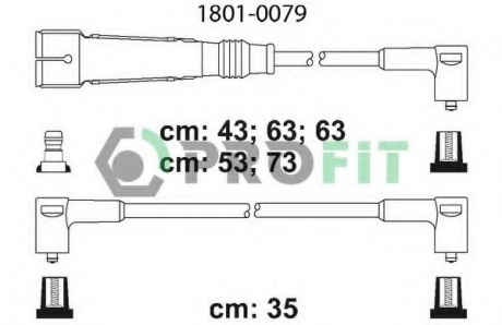 1801-0079 PROFIT Комплект кабелів високовольтних