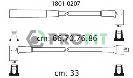 1801-0207 PROFIT Комплект кабелів високовольтних