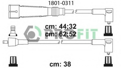 1801-0311 PROFIT Комплект кабелів високовольтних