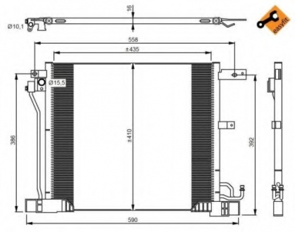 350040 NRF Радиатор кондиционера EASY FIT