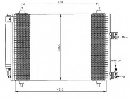 35443 NRF Радиатор кондиционера EASY FIT