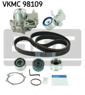 VKMC 98109 SKF Роликовий модуль натягувача ременя (ролик, ремінь, помпа)