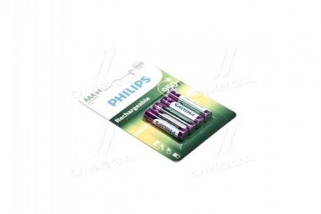 R03B4A95/10 PHILIPS Аккумулятор R03 / AAA MULTILIFE 950 mAh Blister 4шт (пр-во Philips)