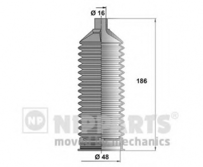 N2840510 Nipparts  Пильовик рульового механізма