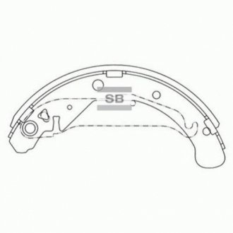 SA119 Hi-Q  Тормозные колодки барабанные