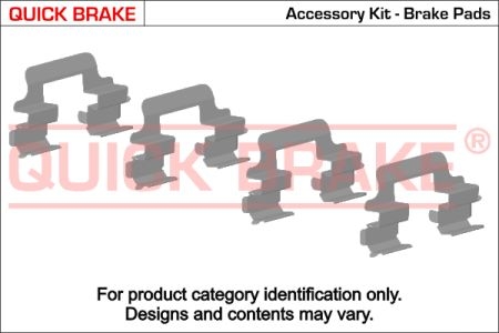 109-1742 QUICK BRAKE Комплект прижимних планок гальмівного супорту