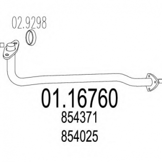 01.16760 MTS Передня труба вихл. системи