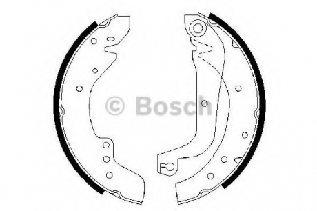 0 986 487 547 Bosch Колодки гальмівні барабанные