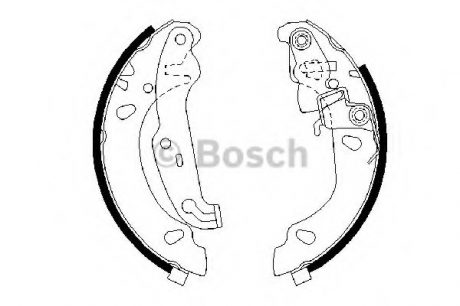 0 986 487 624 Bosch Колодки гальмівні барабанні