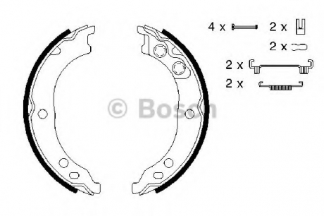 0 986 487 712 Bosch Колодки гальмівні барабанные