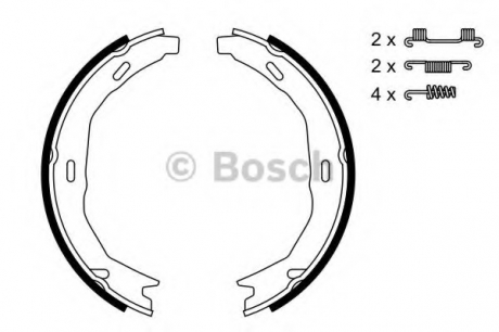 0 986 487 723 Bosch Колодки гальмівні барабанные