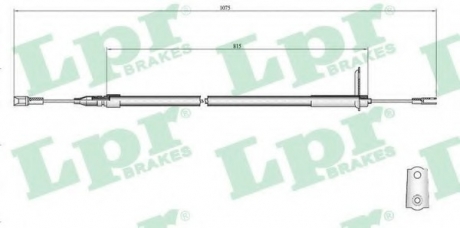 C0407B LPR Тросик стояночного тормоза