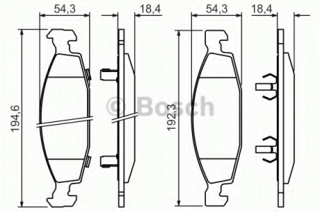 0 986 424 666 Bosch Колодки гальмівні дискові