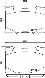 P28079 Brembo Колодки гальмівні дискові