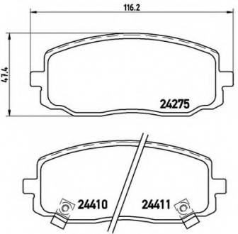 P30032 Brembo Колодки гальмівні дискові