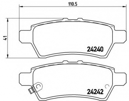 P56060 Brembo Колодки гальмівні дискові