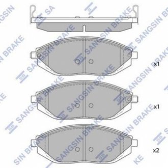 SP1392 Hi-Q  Колодка тормозная Spark (09-) перед (к-т 4 шт) HI-Q