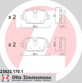 23623.170.1 Otto Zimmermann GmbH Колодки гальмівні дискові