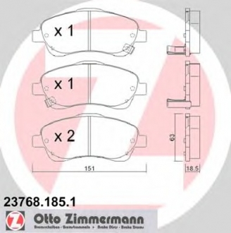 23768.185.1 Otto Zimmermann GmbH Колодки гальмівні дискові