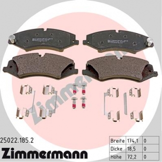 25022.185.2 Otto Zimmermann GmbH Колодки гальмівні дискові