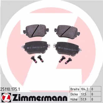 25110.175.1 Otto Zimmermann GmbH Колодки тормозный