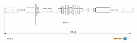 03.0119 ADRIAUTO Тросик сцепления Adriauto