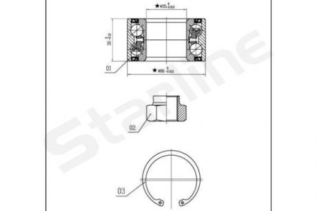 LO 01327 Starline Підшипник колісний