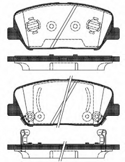 2139802 ROADHOUSE Гальмiвнi колодки, к-кт.