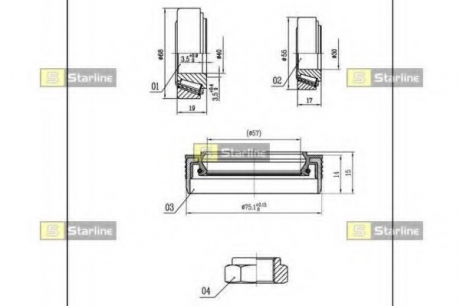 LO 03429 Starline Пiдшипник ступицi колеса