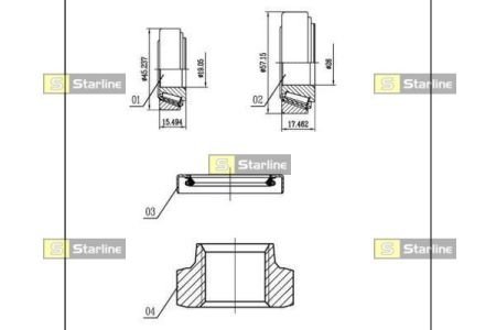 LO 00926R Starline Пiдшипник ступицi колеса