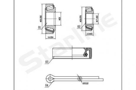 LO 03519 Starline Пiдшипник ступицi колеса