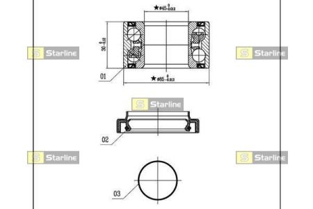 LO 01466 Starline Підшипник колісний