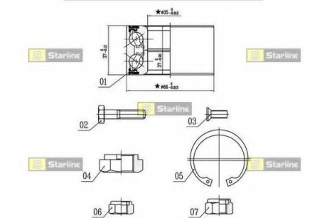 LO 00906 Starline Підшипник колісний