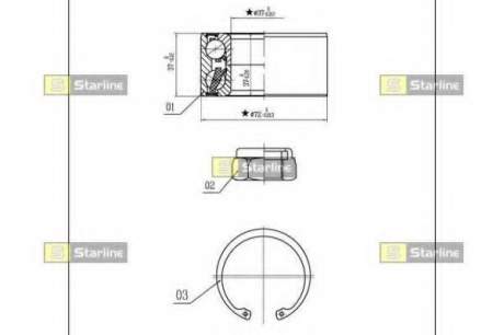 LO 03554 Starline Підшипник колісний