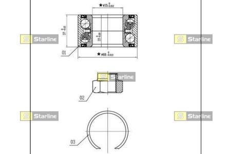 LO 01414 Starline Підшипник колісний