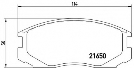 P54 015 Brembo Гальмiвнi колодки к-кт.