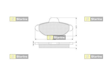 BD S070 Starline Гальмiвнi колодки к-кт.