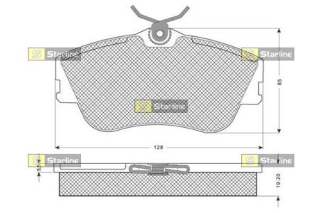 BD S074 Starline Гальмiвнi колодки к-кт.