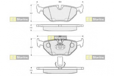 BD S819P Starline Гальмівні колодки дискові