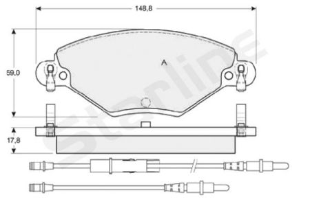 BD S341 Starline Гальмiвнi колодки к-кт.