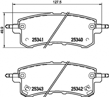 2534001 TEXTAR Гальмiвнi колодки к-кт.