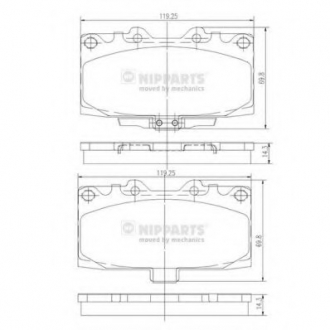 N3607022 Nipparts  Гальмівні колодки