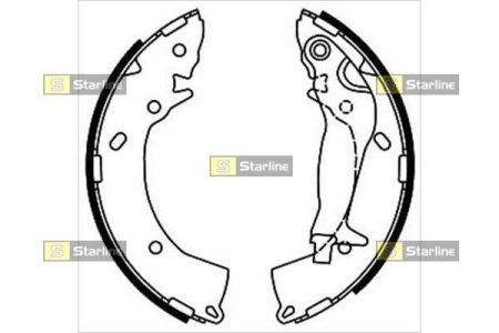 BC 08670 Starline Гальмівні колодки барабанні