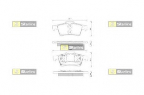 BD S253 Starline Гальмiвнi колодки к-кт.